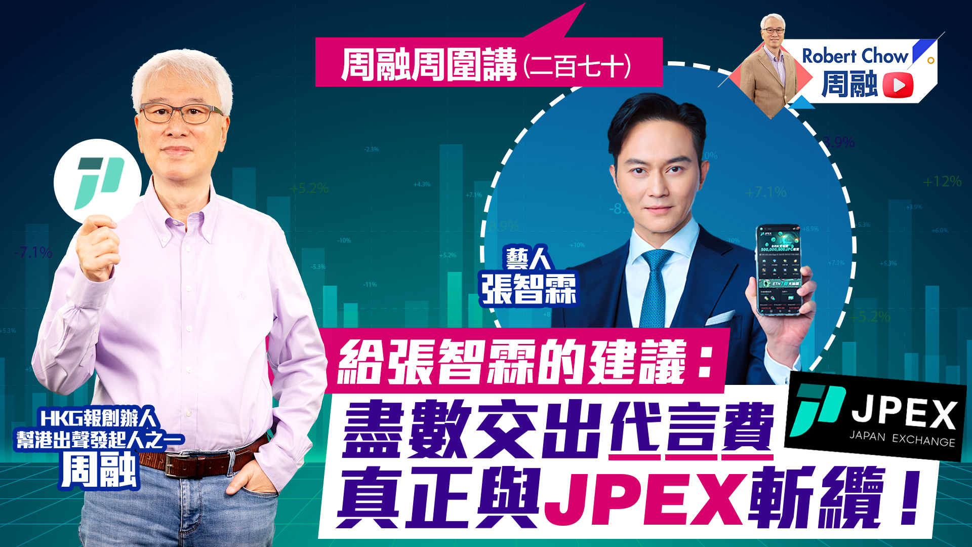 周融周圍講(二百七十)給張智霖的建議：盡數交出代言費真正與JPEX斬纜！